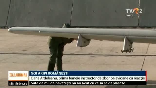 VIDEO. Oana Ardeleanu, prima femeie instructor din aviaţia românească, prima femeie instructor pe avioane cu reacţie. Zbor de certificare