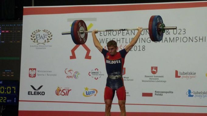 Halterofilul Daniel Lungu din R. Moldova a devenit vicecampion european Under 20
