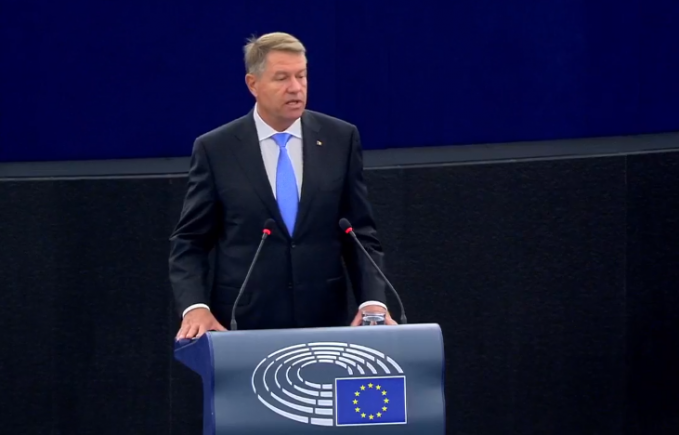 Discursul lui Klaus Iohannis în Parlamentul European: „România este profund ataşată proiectului european”