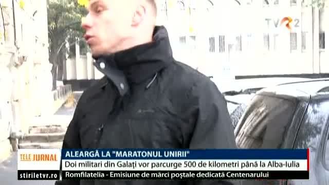 VIDEO. Doi militari din Galaţi aleargă la "Maratonul Unirii". Cei doi refac traseul Regimentului 11 Dorobanţi „Siret” Galaţi