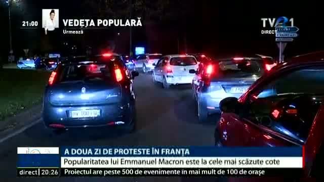 A doua zi de proteste în Franţa, organizate de vestele galbene. Popularitatea preşedintelui Emmanuel Macron este la cele mai scăzute cote