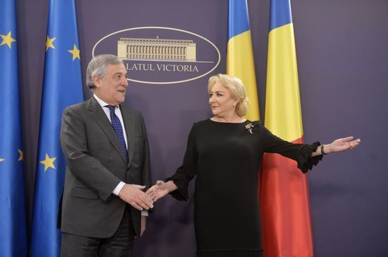 Preşedintele Parlamentului European, la Bucureşti. Antonio Tajani are astăzi întâlniri cu Iohannis, Dăncilă, Dragnea şi Tăriceanu
