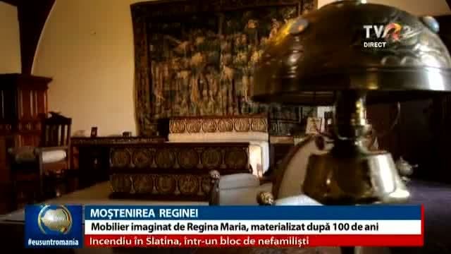 VIDEO. #eusuntromania Moştenirea Reginei. Mobilier imaginat de Regina Maria, materializat după 100 de ani