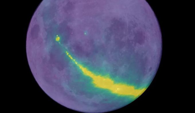 Stiinta Reflexia Căii Lactee, observată pe suprafaţa Lunii