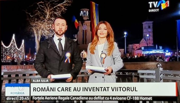 Jurnalista TVR MOLDOVA, Stela Dănilă, a prezentat o Ediţie Specială a Telejurnalului de la Alba Iulia