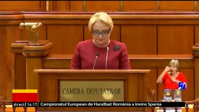 VIDEO. Premierul Viorica Dăncilă a prezentat la Parlament programul Preşedinţiei României la Consiliul UE: Ţinta noastră e ca România să adopte euro până în 2024