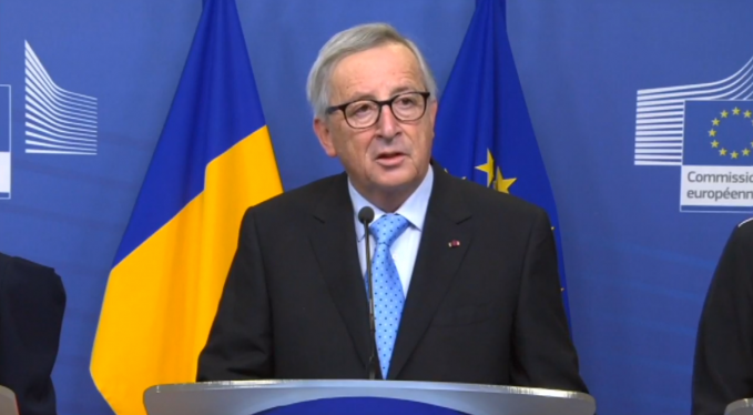 VIDEO. Jean-Claude Juncker: Sunt convins că, înainte de sfârşitul mandatului acestei comisii, România va fi primită în Spaţiul Schengen