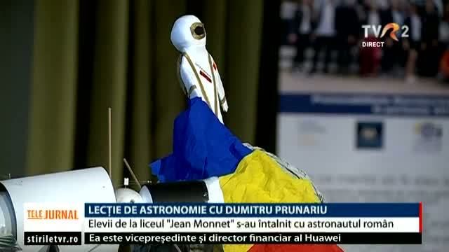 VIDEO. Lecţie de astronomie cu singurul român care a zburat în cosmos, Dumitru Prunariu. Surpriză de Moş Nicolae pentru elevii unui liceu din Capitală