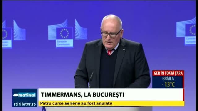 Prim-vicepreşedintele Comisiei Europene, Frans Timmermans, se află în vizită în România