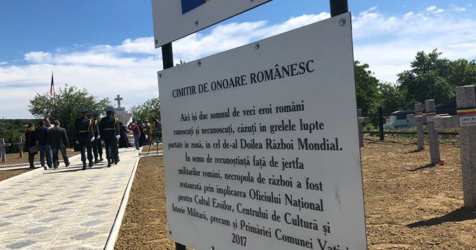GALERIE FOTO. Reinaugurarea Cimitirului de Onoare al Ostaşilor Români din localitatea Tabăra, Orhei