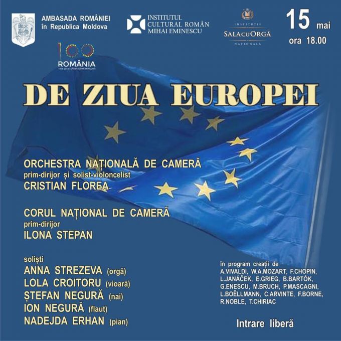 Concert extraordinar dedicat Zilei Europei, la Sala cu Orgă