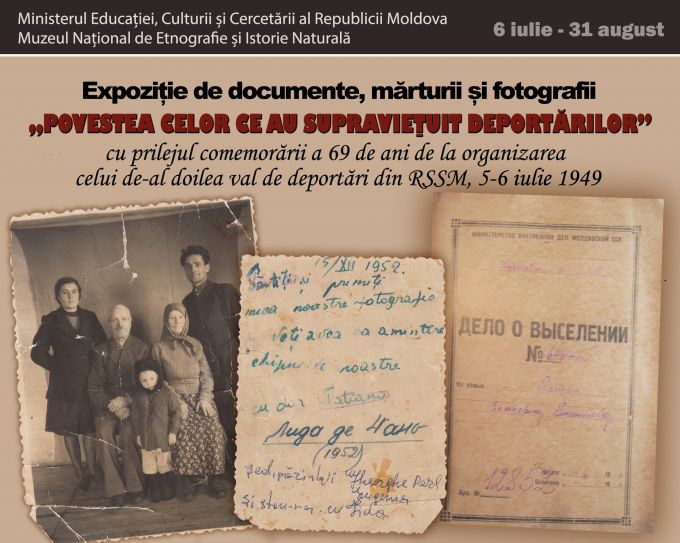 Expoziţia tematică „Povestea celor ce au supravieţuit deportările” va fi inaugurată la Muzeul Naţional de Etnografie şi Istorie Naturală din Chişinău