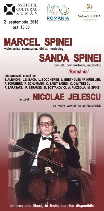 Recital de violoncel şi pian susţinut de Marcel şi Sanda Spinei  la Sala cu Orgă