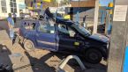 FOTO: O instalaţie de gaz a explodat pe o stradă din Chişinău, în timp ce o maşină se alimenta