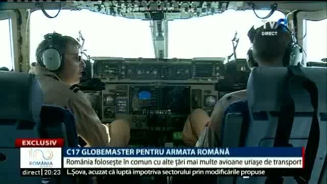 EXCLUSIVITATE ŞTIRILE TVR Reportaj de la bordul unui C17 Globemaster. România foloseşte în comun cu alte ţări mai multe avioane uriaşe de transport