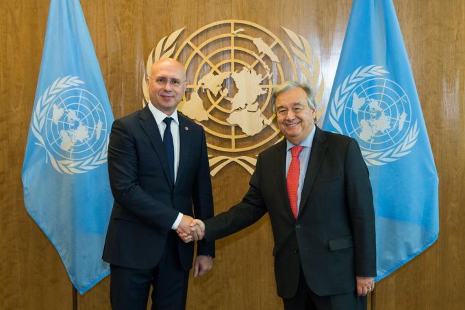 Pavel Filip,  către Secretarul General ONU: Apreciem că Organizaţia şi-a concentrat atenţia asupra retragerii trupelor ruse din Republica Moldova