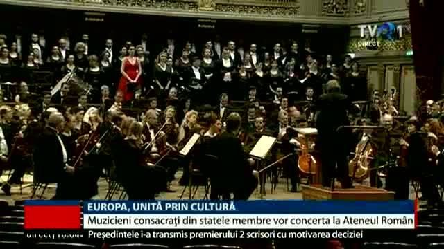 VIDEO. Povestea "Orchestrei Uniunii Europene", spusă de dirijorul Ion Marin. Eveniment de excepţie la Ateneu, cu prilejul ceremoniei oficiale de lansare a Preşedinţiei României la Consiliul 