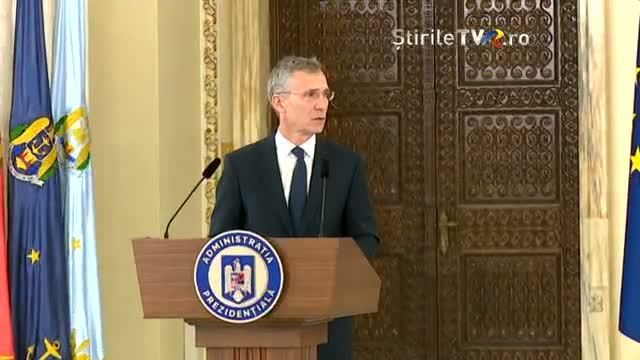 VIDEO. Secretarul general al NATO: Ne bucurăm de planurile României de a cheltui 2% din PIB şi de a-şi moderniza forţele armate