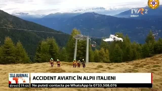 Un avion s-a "încurcat" în cablurile aeriene ale unui teleschi în Alpii italieni
