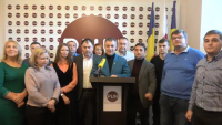 VIDEO. UPDATE. Octavian Ţîcu şi PUN îl susţin pe Năstase în turul doi şi îndeamnă chişinăuienii să-l voteze