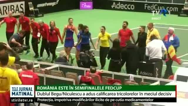 România, în semifinalele Fed Cup după 46 de ani. Victorie istorică - a învins deţinătoarea trofeului şi cea mai tare naţională feminină din lume, în ultimul deceniu