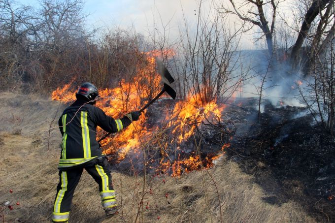 Circa 130 de hectare de vegetaţie au ars în ultimele 24 de ore. Pompierii au intervenit în 53 de cazuri