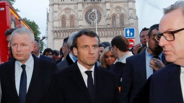 Preşedintele francez Emmanuel Macron promite reconstruirea Catedralei Notre-Dame în termen de cinci ani