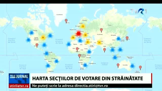 VIDEO. MAE a publicat harta interactivă a secţiilor de votare din străinătate