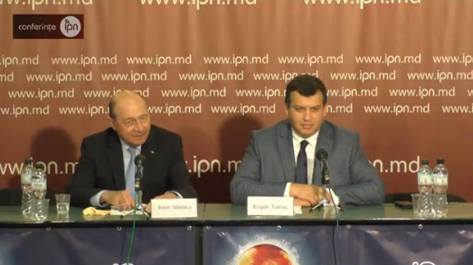 VIDEO. Traian Băsescu şi  Eugen Tomac prezintă „Obiectivele PMP în Parlamentul European şi planul detaliat al acţiunilor în ceea ce priveşte relaţia cu R. Moldova”