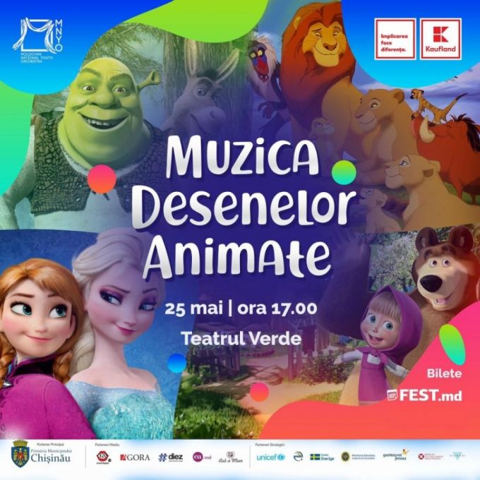 Coloanele sonore ale desenelor animate îndrăgite vor răsuna la Teatrul Verde din Chişinău