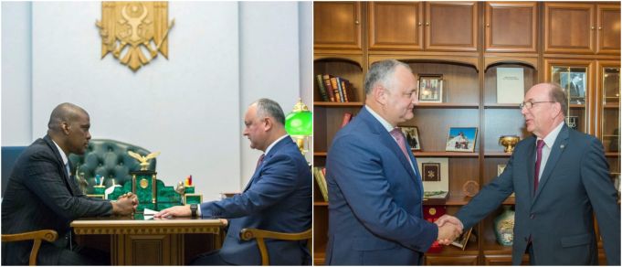 Igor Dodon a avut astăzi întrevederi cu Ambasadorul Rusiei şi cu cel al SUA