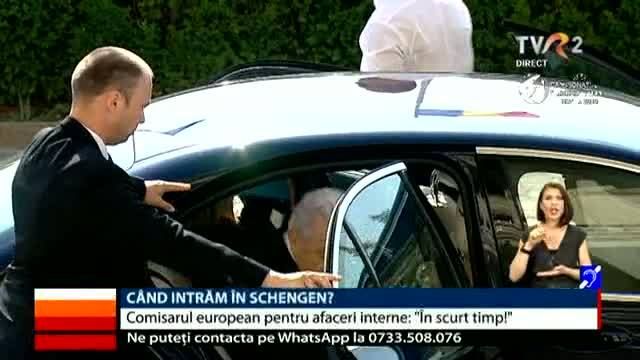 VIDEO. Comisarul european pentru migraţie şi afaceri interne, Dimitris Avramopoulos: În scurt timp, România va fi membră a zonei Schengen