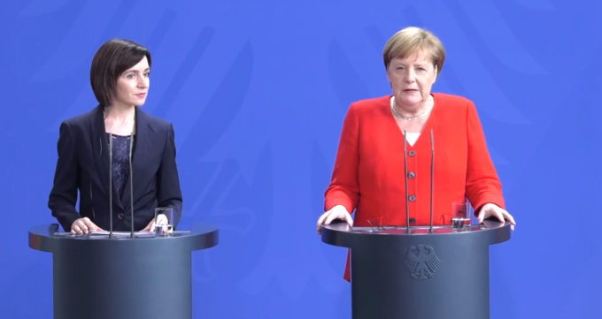 VIDEO. Maia Sandu şi Angela Merkel susţin o conferinţă de presă