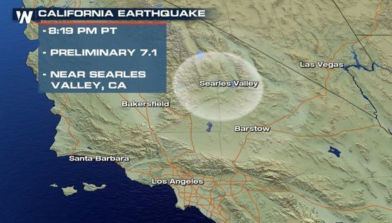 Cutremur major cu magnitudinea de 7,1 grade în California, la doar o zi după un alt seism puternic în zonă