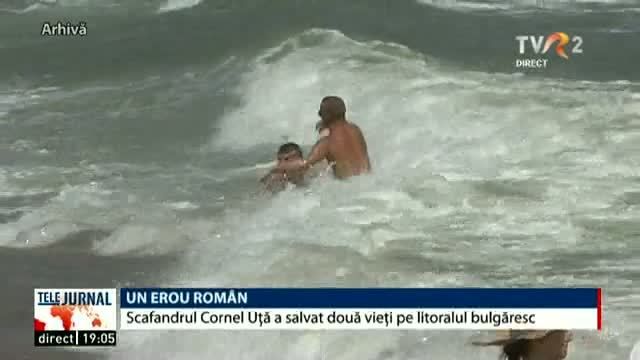 VIDEO. Un erou român. Scafandrul Cornel Uţă a salvat două vieţi pe litoralul bulgăresc