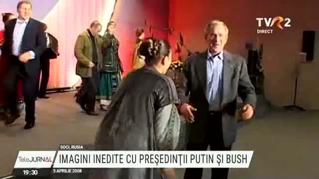 VIDEO. Imagini inedite cu preşedinţii Vladimir Putin şi George Bush dansând pe o melodie populară rusească