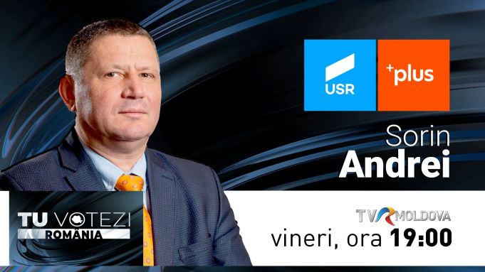 TU VOTEZI ROMÂNIA! LA TVR MOLDOVA! Invitatul lui Mihai Rădulescu este Sorin Andrei, candidatul USR-Plus