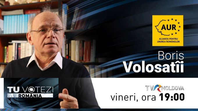 VIDEO. TU VOTEZI ROMÂNIA! Candidatul AUR, Boris Volosatîi, în studioul TVR MOLDOVA