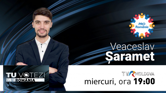 TU VOTEZI ROMÂNIA! LA TVR MOLDOVA! Candidatul  ProRomania Veaceslav Şaramet este invitatul lui Mihai Rădulescu