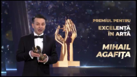 Gala TVR Moldova: Premiul pentru excelenţă în artă, conferit directorului artistic, prim-dirijorului Orchestrei Simfonice a Filarmonicii Naţionale „Serghei Lunchevici”, Mihail Agafiţa
