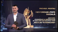 Gala TVR MOLDOVA: Premiul pentru responsabilitate socială acordat Asociaţiei Studenţilor şi Rezidenţilor în Medicină din R. Moldova