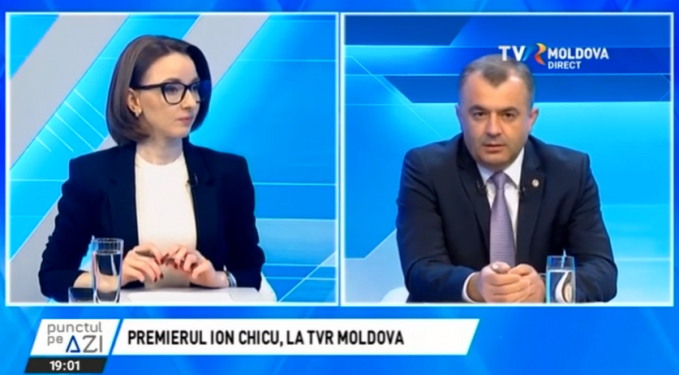 Premierul în exerciţiu Ion Chicu, într-o ediţie specială la TVR MOLDOVA