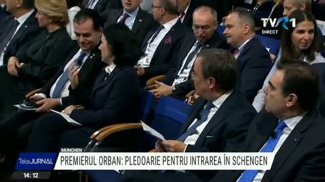 VIDEO. Premierul Orban, la Conferinţa de Securitate de la Munchen: România este deplin pregătită pentru aderarea la spaţiul Schengen