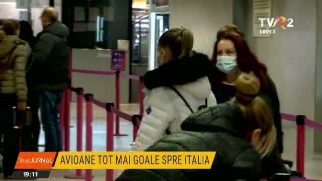 Cursele aeriene spre Italia au tot mai puţini pasageri din cauza coronavirusului