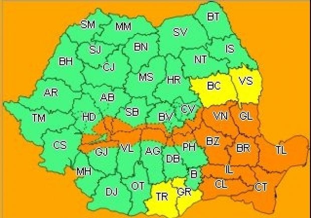 Mai multe judeţe din România se află sub cod portocaliu de viscol