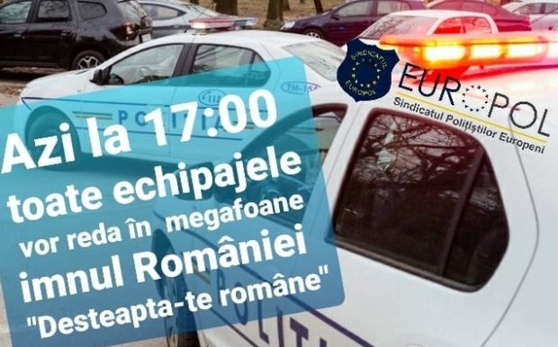 VIDEO. România: Imnul ţării va răsuna din toate maşinile de Poliţie în fiecare week-end, la ora 17:00 şi la ora 21:00