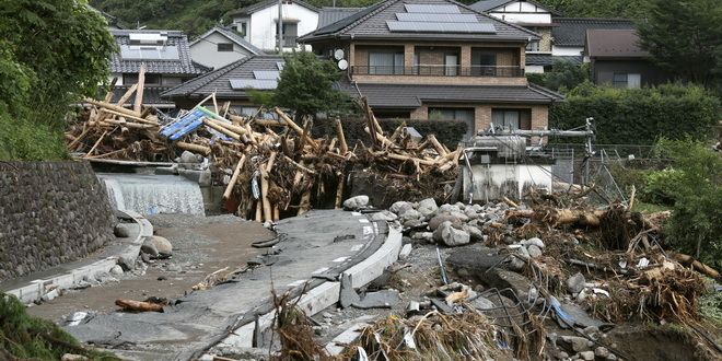 În Japonia, numărul alunecărilor de teren aproape s-a dublat