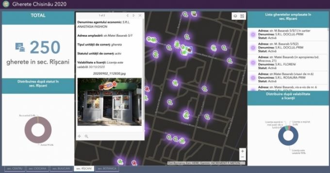 Primăria Chişinău a lansat o hartă digitală pentru toate gheretele din Chişinău