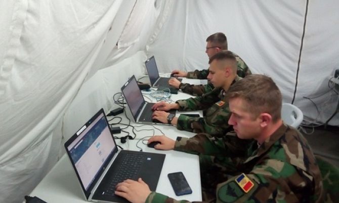 Un detaşament din Republica Moldova s-a alăturat structurilor de apărare cibernetică ale Armatei României la exerciţiul militar „Cetatea 2021”