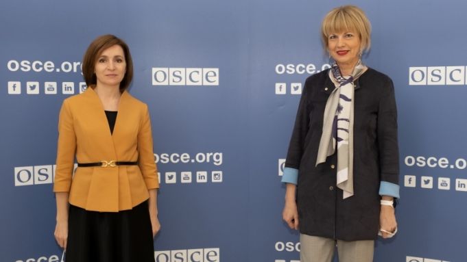Maia Sandu: „Republica Moldova va colabora în continuare cu OSCE pentru a face faţă provocărilor de securitate din regiunea noastră”